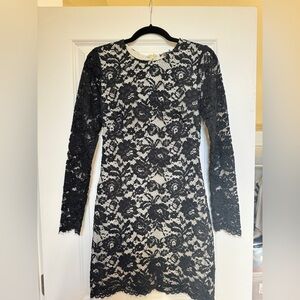 Theory Elegant Mini Lace Dress